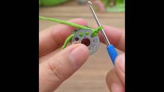 wow 👌😱 beautiful crochet keychain making idea with woolen youtubeshorts crochet knitting [upl. by Ardnuat]