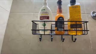 Bathroom storage problems solved  bathroom shelf with adhesive hooks  No drilling required [upl. by Marchall752]