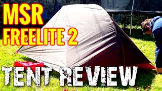 MSR FREELITE 2 FLY FIRST SET UP Lightweight backpacking tent review amp [upl. by Elyc]