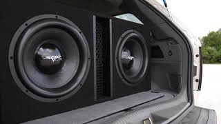 Skar Audio 5000 Watt EVL2X15D4 Dual 15inch Loaded Subwoofer Enclosure Demo [upl. by Omiseno]