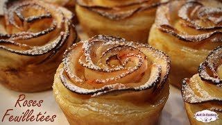 Recette des Roses Feuilletées à la Pomme [upl. by Aryhs101]