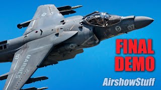 Final USMC AV8B Harrier Demo  MCAS Cherry Point Airshow 2024 [upl. by Acie]