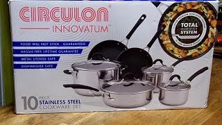 Stainless Steel Cookware Set by Circulon Review [upl. by Iatnohs]