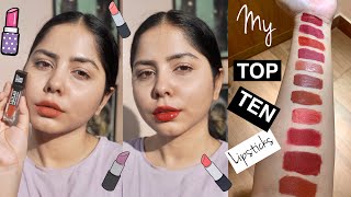 💄 My Most Loved Lipsticks of All Times  Lip Prep Routine ✨Best Lipsticks for Indian Skin✨ [upl. by Ecirtra896]