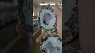 This Geode Is SPICY geodes crystals gems agate amethyst hematite rocks nature science [upl. by Kruger547]