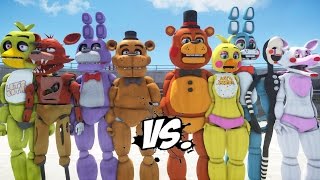 FIVE NIGHTS AT FREDDYS VS FIVE NIGHTS AT FREDDYS 2 [upl. by Gyatt166]