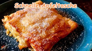 Schnelle Apfeltasche 🍎🍏 Leckere mit Apfel gefüllte Blätterteigtaschen [upl. by Bernice733]