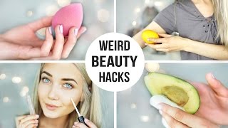 WEIRD BEAUTY HACKS EVERYONE NEEDS TO KNOW [upl. by Lleryt]