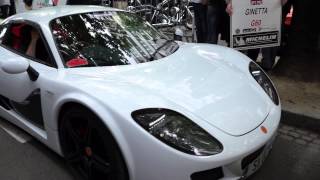 Ginetta G60 at The Pilot Parade Le Mans 2013 wwwbuhniciro [upl. by Ahsiekat]