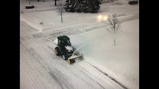 61 John Deere 3046R Cab Tractor Mavic Air Drone Snow Storm Snow Blowing 12019 [upl. by Ahsratan556]