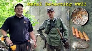 Metal Detecting WW2 Aachen Germany  Nazi Coin  Together with MjrCarnyx [upl. by Ecinerev]