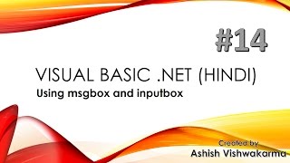 using MsgBox and Inputbox functions in Visual Basic NET hindi [upl. by Dorcia]