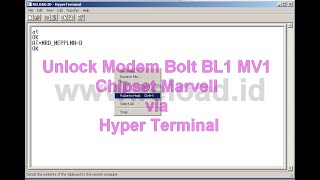 Unlock Modem Bolt BL1 MV1 Chipset Marvell via Hyper Terminal [upl. by Nary]