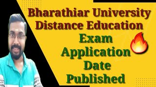 Bharathiar University Distance Education Exam Application Date PublishedKCS classes [upl. by Queri718]