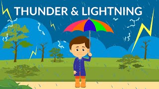 What causes thunder and lightning  Thunderstorm  Video for Kids [upl. by Akinak]