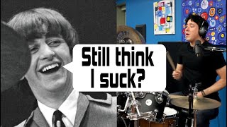 My Drummer Said That RINGO Sucks So I Dared Him To Play THIS Beatles Beat [upl. by Lockwood]