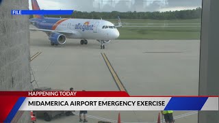 MidAmerica Airport emergency exercise taking place today [upl. by Nikolos25]