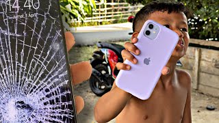 Prank banting hp iPhone 13 bocil sampe pecah LCD Gk bisa main geme lagi Auto nangis [upl. by Arateehc500]