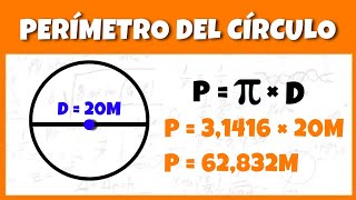 Como hallar el perímetro del Círculo  explicación completa [upl. by Htebazie]