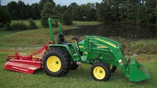 John Deere 3005 Palomino Bush Hogs The Pasture [upl. by Shaffert]