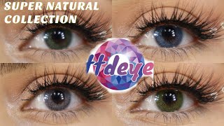 TTDEYE SUPER NATURAL COLORED CONTACTS LENSES COLLECTION on dark brown eyes [upl. by Anerdna227]