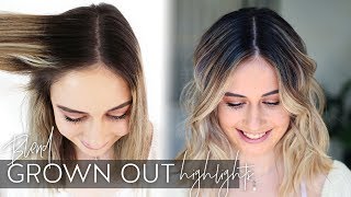 How to blend grown out highlights into balayage using three different hair color techniques [upl. by Harrus940]