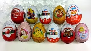 11 Surprise Chocholate Eggs Unboxing Zaini Eggs Kinder Surprise Cars 2 Kinder Joy [upl. by Wittenburg996]