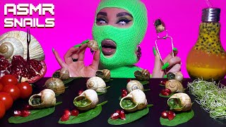 ASMR Burgundy Snails Eating Mukbang  Escargot a la Bourguignon  ASMR gulping sounds  Fru Fru ASMR [upl. by Parris]