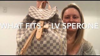 What Fits in Louis Vuitton Sperone Backpack 2019 [upl. by Pillihpnhoj]