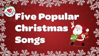 5 Popular Christmas Songs and Carols with Lyrics  Best Christmas Music Playlist [upl. by Ateekram]