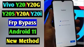 Vivo Y20GY20AY20SY20IY20 Frp BypassReset Google Account Lock Android 11  Without PC [upl. by Gaulin]