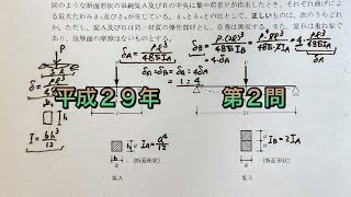 【構造設計一級建築士が過去問解説】一級建築士 構造力学平成29年第2問 梁のたわみをわかりやすく解説 [upl. by Manvil428]