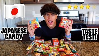 TRYING JAPANESE CANDY 🇯🇵🍭 Taste Test  DerekTrendz [upl. by Ardussi]