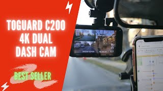 TOGUARD C200 4K Dual Dash Cam Review amp Unboxing  TOGUARD Dash Cam Front and Rear Install amp Test [upl. by Lougheed]