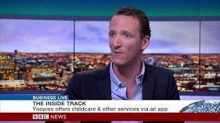 Benjamin Suchar  BBC news  Findababysitter acquisition by Yoopies Interview [upl. by Fitzpatrick524]