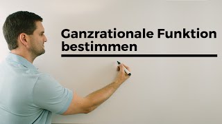 Ganzrationale Funktion bestimmen Ablauf Steckbriefaufgaben Rekonstruktion von Funktionen [upl. by Tufts]