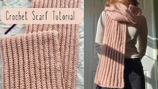 Easy Crochet Scarf Tutorial for Beginners Cozy Blanket Scarf [upl. by Nilad246]