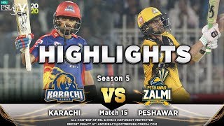 Karachi Kings vs Peshawar Zalmi  Full Match Highlights  Match 15  2 March  HBL PSL 2020  MA2 [upl. by Eedrahs]