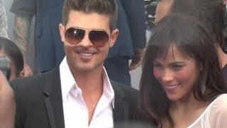 ROBIN THICKE ditches wife PAULA PATTON on BET Awards red carpet [upl. by Oliver391]