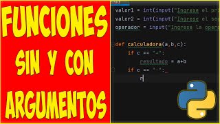 🐍Tutorial Python🐍Funciones en PYTHON sin y con argumentos [upl. by Itsym]