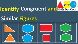 Difference between Congruent and Similar Figures Shapes  Geometry  Math Dot Com [upl. by Assenal]