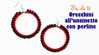 Tutorial Orecchini alluncinetto con perline italiano [upl. by Helsell853]