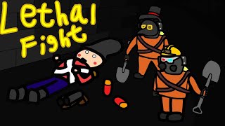 Lethal fight vs Nutcracker  Lethal Company Animation [upl. by Annatnas]