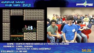 Super Mario World 2 Yoshis Island  Speed Run in 24854 100 live for AGDQ 2013 Super NES [upl. by Gewirtz]