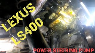 How To Replace Lexus LS400 Power Steering Pump1UZFE [upl. by Esther]