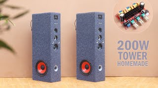 How to make 200W Professional Tower Speaker Box at home in Hindi 🔥 [upl. by Elenore]