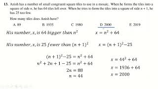 UKMT Senior Maths Challenge 2019 [upl. by Aleak610]