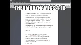 Thermodynamics 416 Reconsider Prob 4–15 Using appropriate software plot the process described [upl. by Werdn]