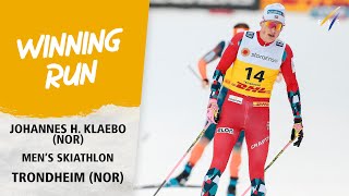 Klaebo saves the best for last in Mens Skiathlon  FIS Cross Country World Cup 2324 [upl. by Ahsar]