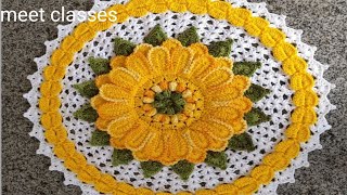 wow fantastic crochet THALPOSH Doily thallirumaal tablecloth runner for beginners latest2024 [upl. by Dru]